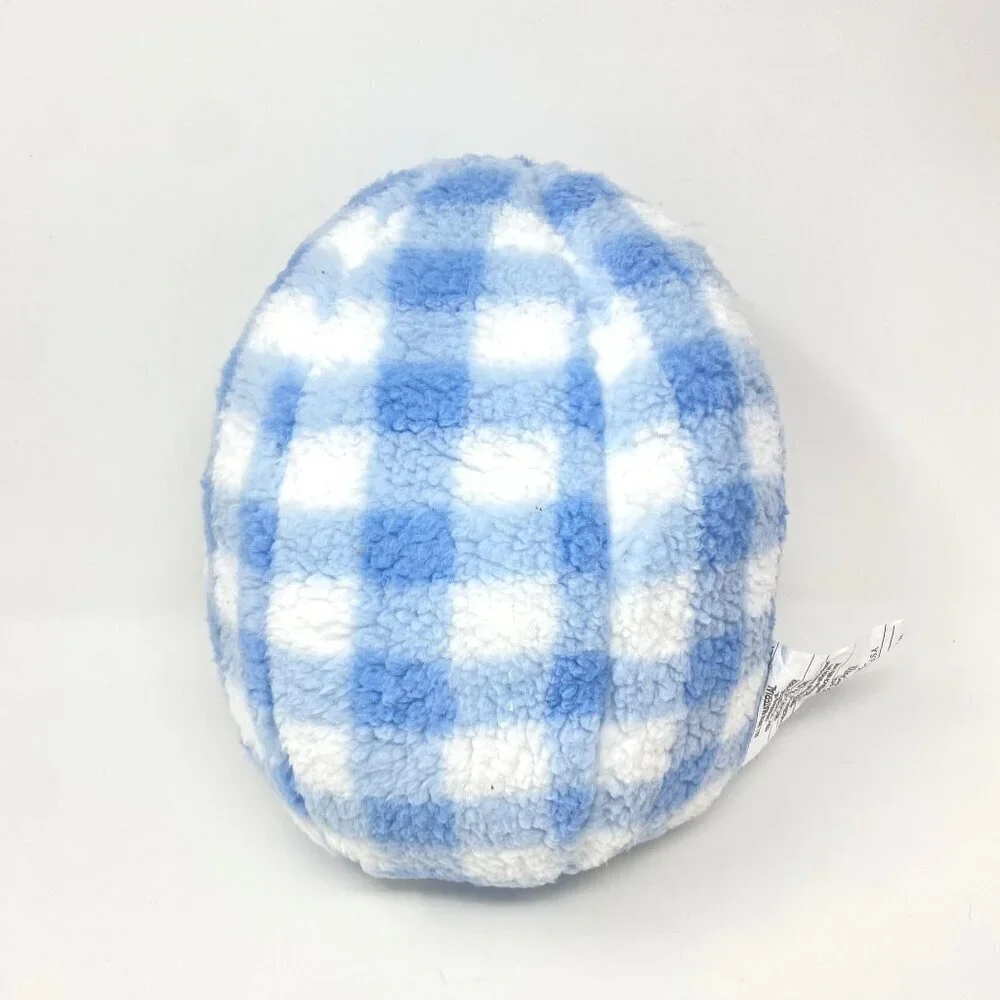 Target Comp Bid Blue Gingham Easter Egg Plush Throw Pillow 10.75